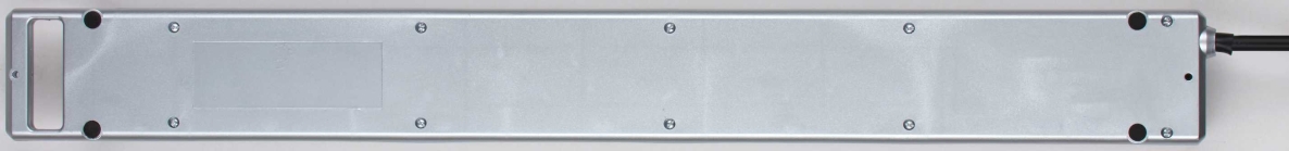 Brennenstuhl 1153340318 Super-Solid 13.500A overspændingsbeskyttelses-strømskinne 8-vejs sølv 2,5 m H05VV-F 3G1.5