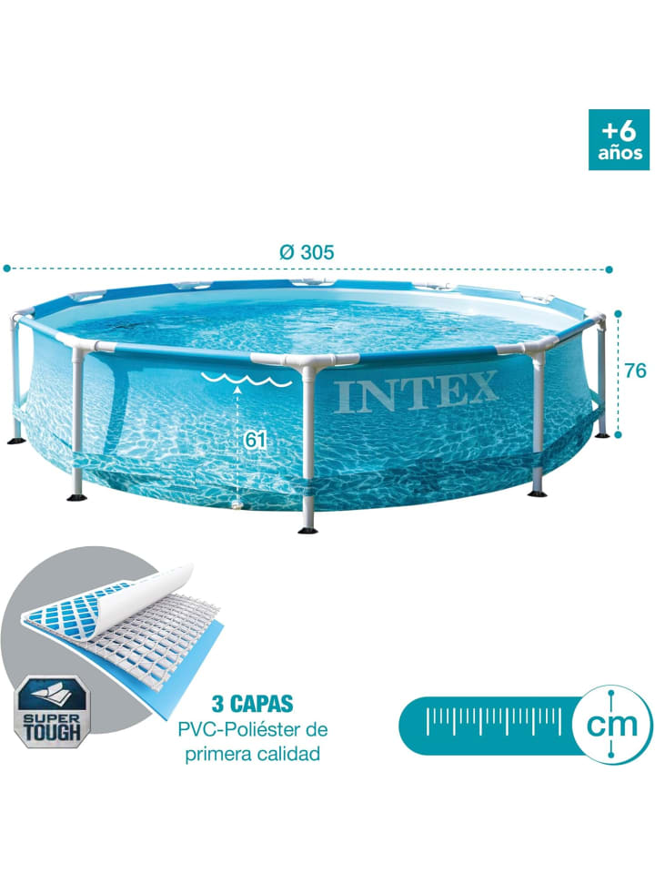 Intex Frame Pool Beachside (305x76cm) in blau günstig kaufen onesize