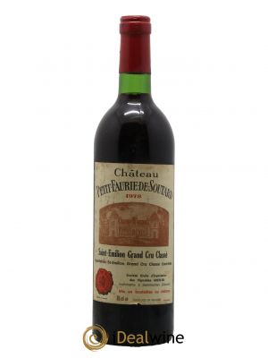 Château Petit Faurie de Soutard Grand Cru Classé  1978 - Lot de 1 Bouteille