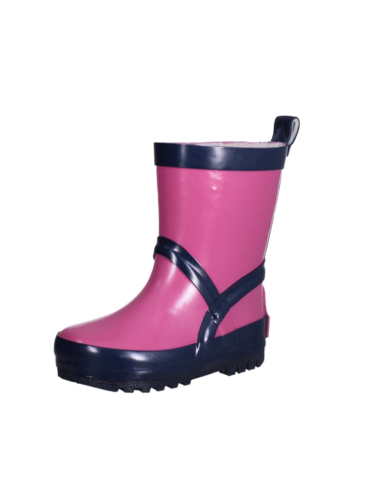 Playshoes Gummistiefel uni in Pink/Marine günstig kaufen