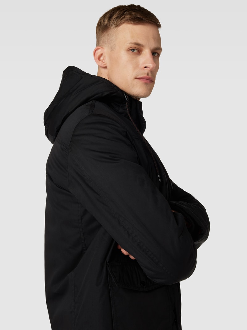 Jacke mit Druckknopfleiste Modell 'CHESTER' in schwarz