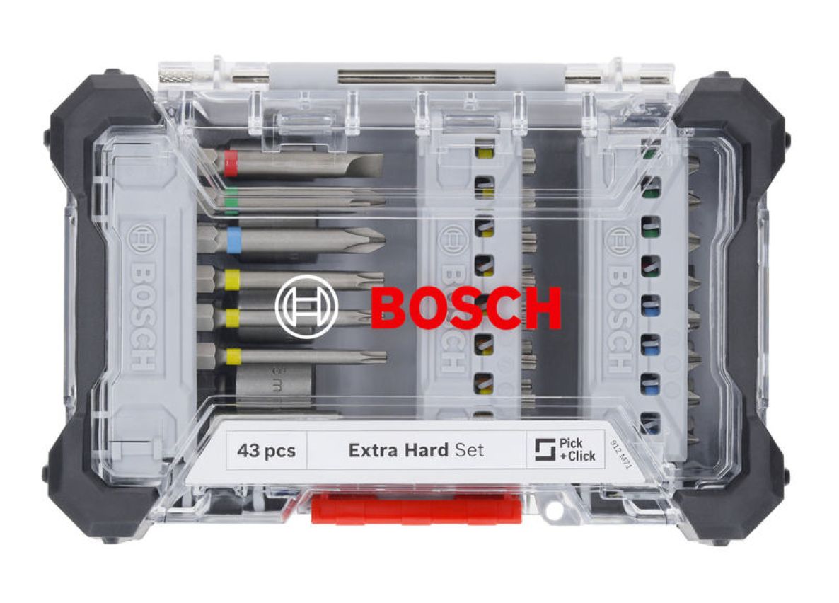 Set de biți și cheie tubulară Bosch Blue Accessories 2607017723, 43 de piese