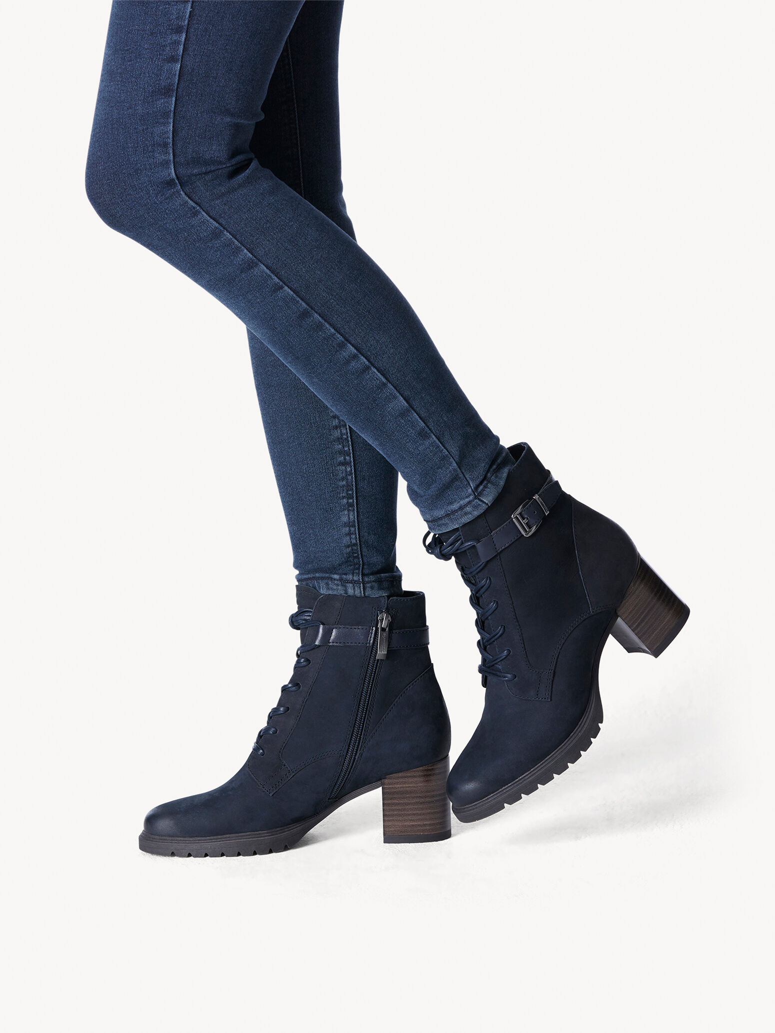 Bottine en cuir - bleu