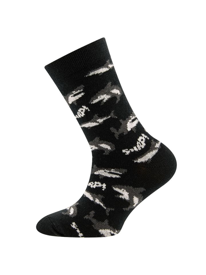 ewers 6er-Set Kniestrümpfe 6er Pack Hai/Ringel/Uni in blau-schwarz günstig kaufen