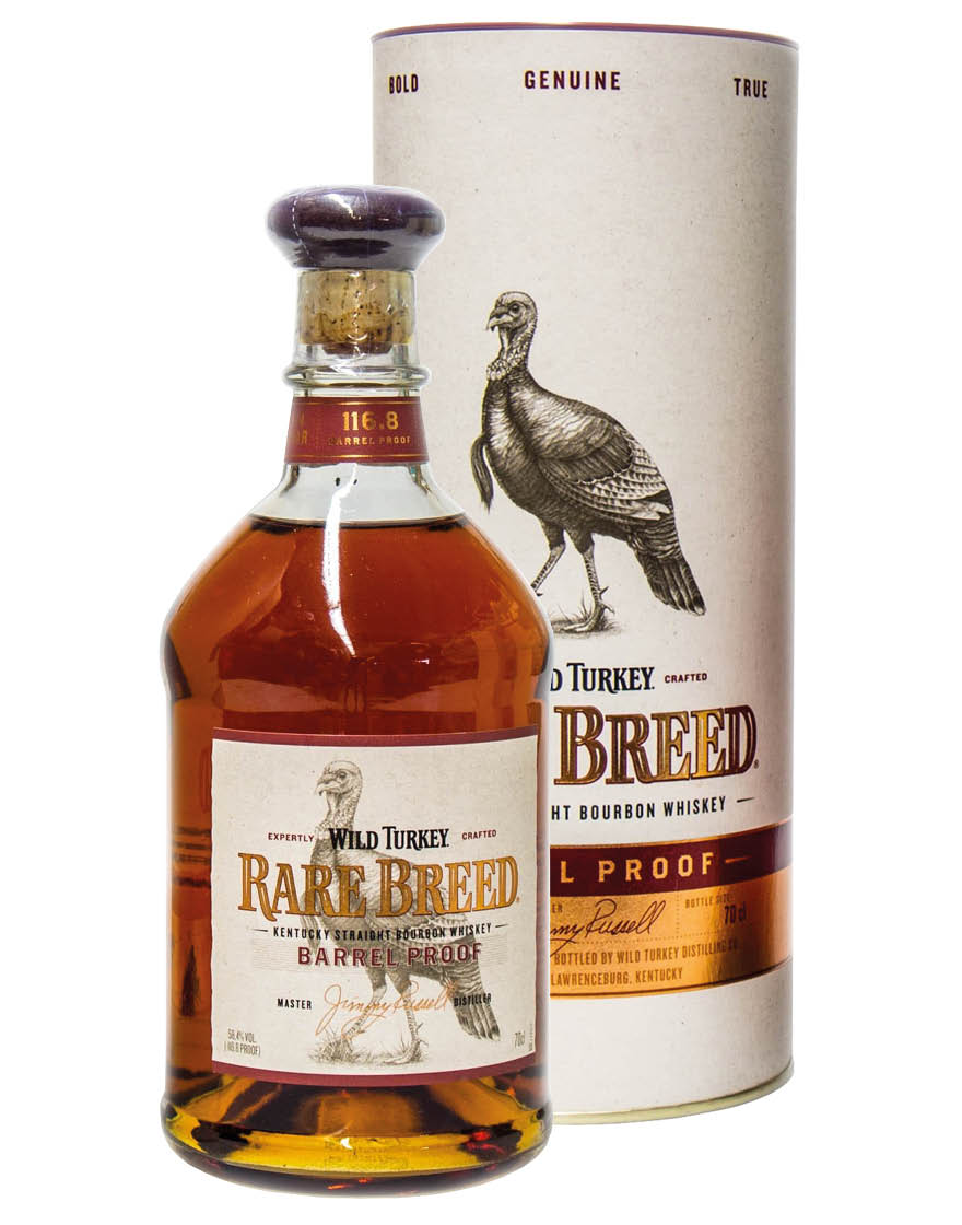 Kentucky Straight Bourbon Whiskey Barrel Proof Rare Breed Wild Turkey 0,7 ℓ, En Étui