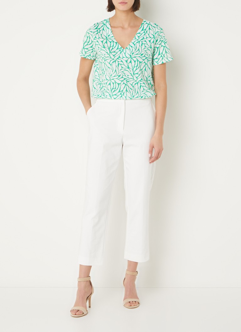 Pantaloni chino Phase Eight Ulrica cu talie înaltă și elastic în talie