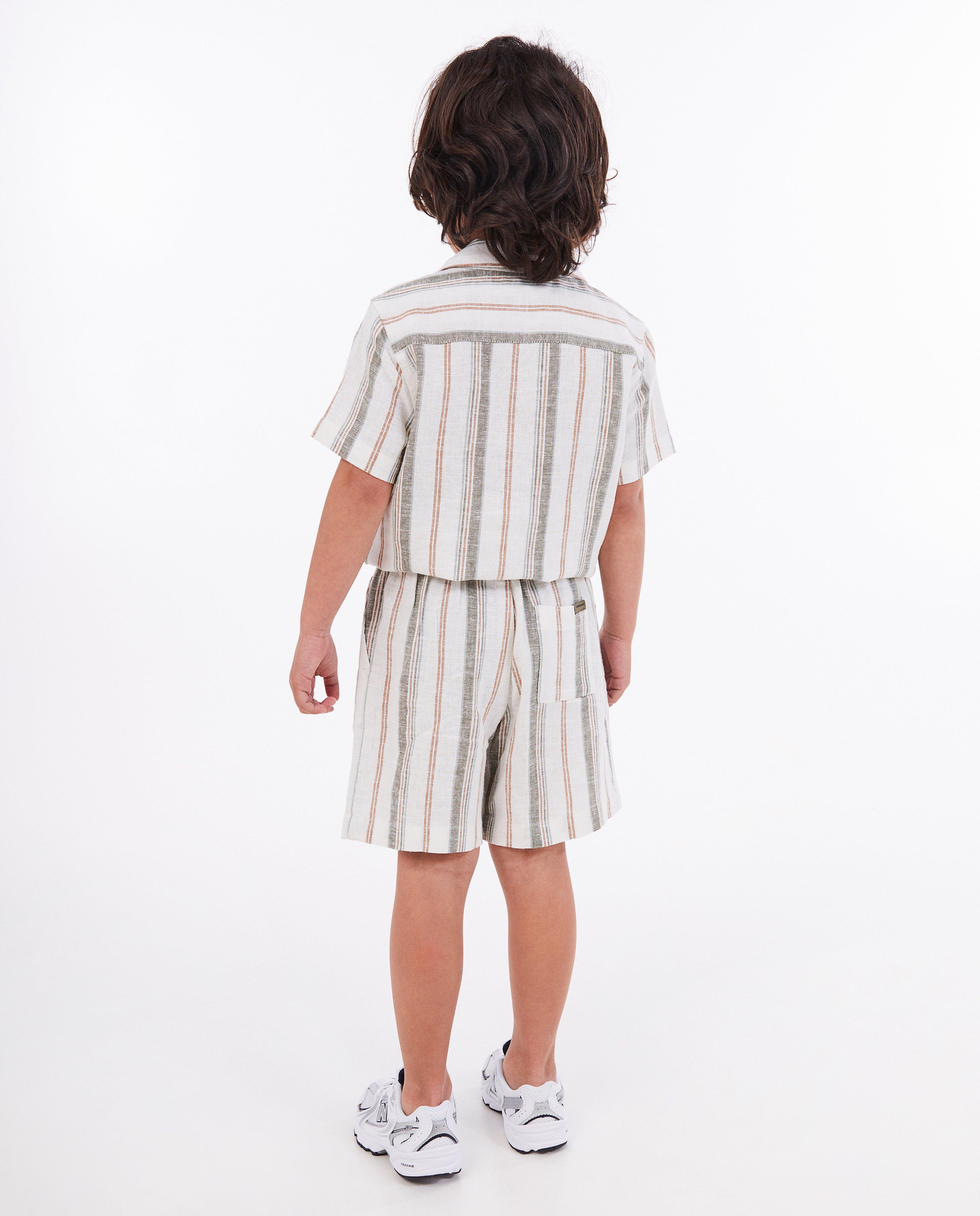 Pantaloni scurți Familystories cu in, 2-7 ani, albi