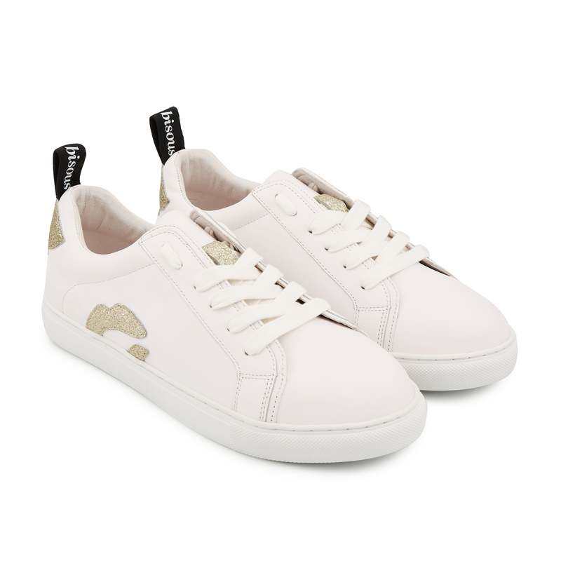 Baskets en cuir Betty glitter gold