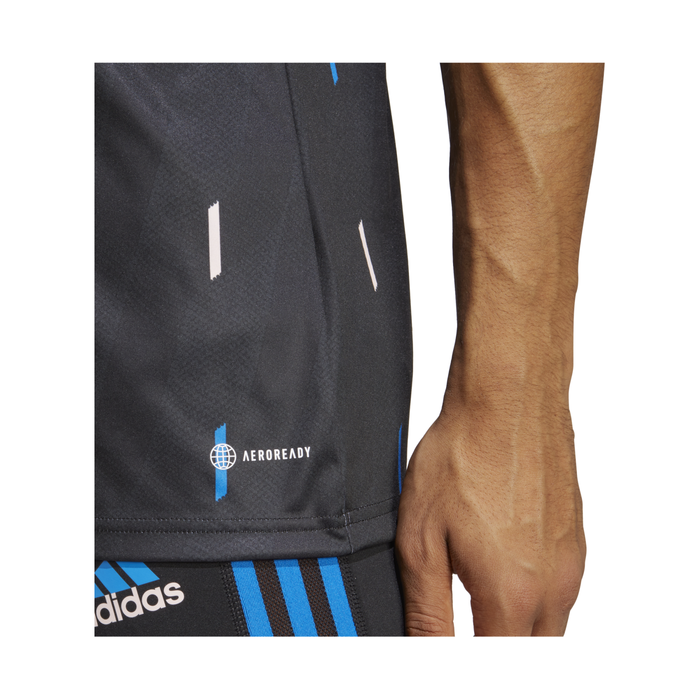 adidas Manchester United Prematch Shirt 2022/2023 Schwarz Blau