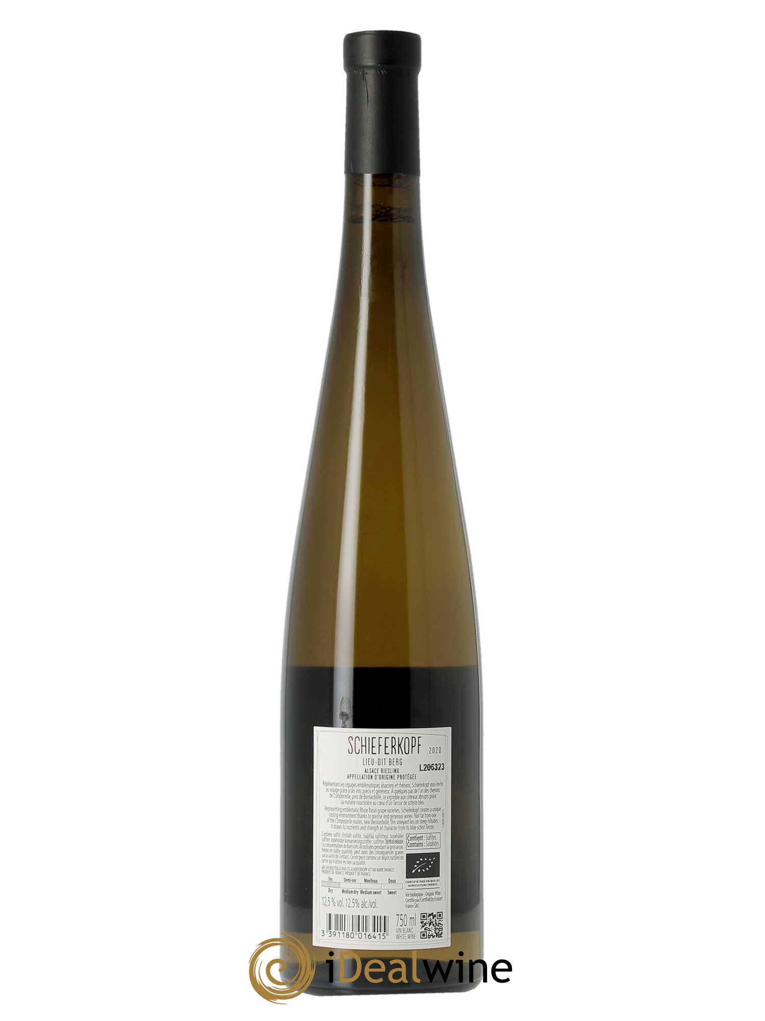 Riesling Lieu-dit Berg Schieferkopf - Chapoutier  2020 - Lot de 1 Bouteille