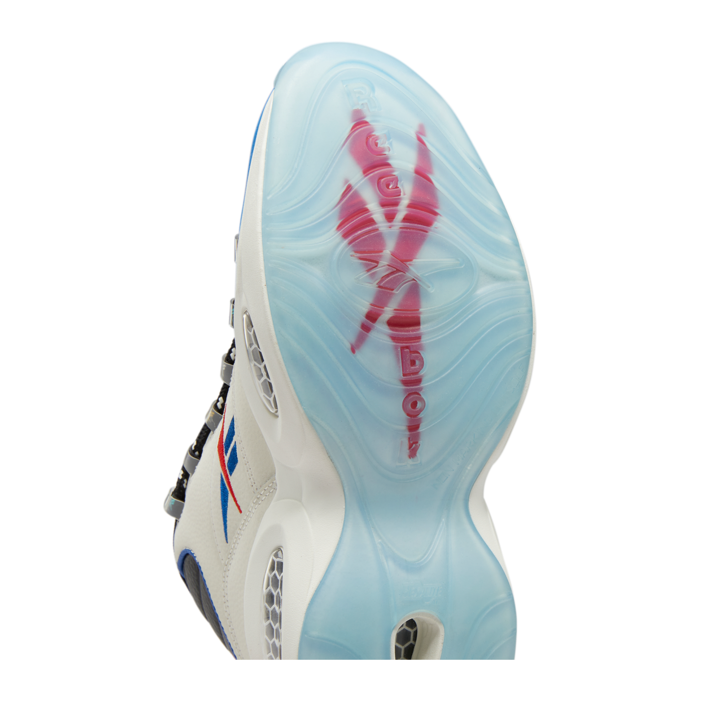 Reebok Question Mid Weiss Schwarz Blau