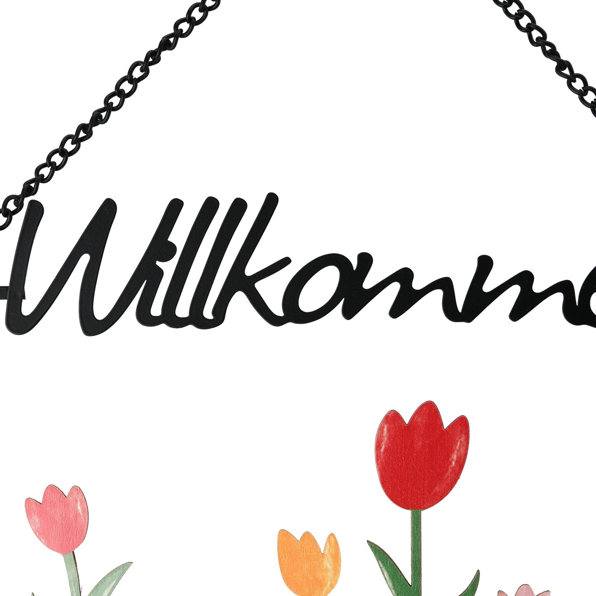 Deko-Hänger Metallschild Willkommen