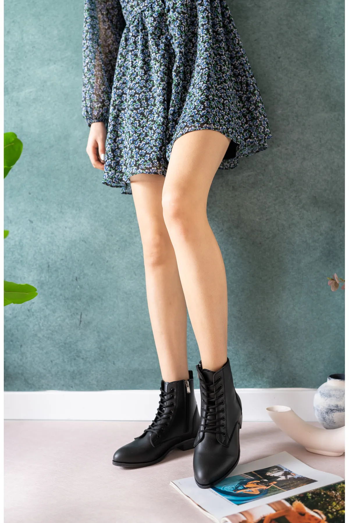 Moda Değirmeni  Schwarze Damenstiefel Bg1011-116-0001