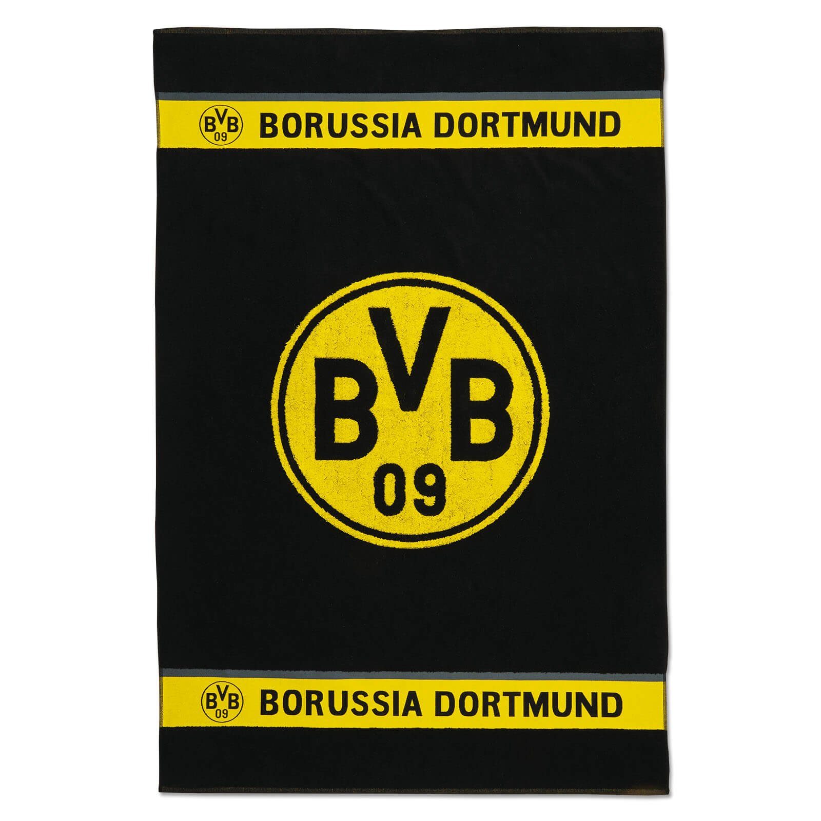 BVB Badetuch BVB-Badetuch Emblem 100x150 cm, Baumwolle (1-St), mit Schlaufe