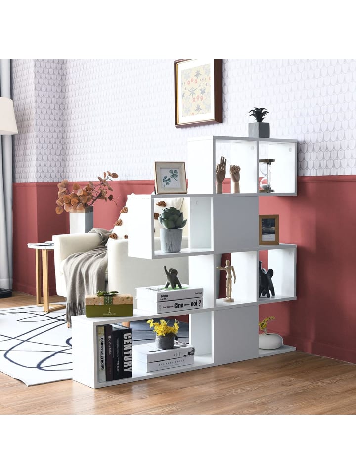 COSTWAY 5-stöckiges Bücherregal in Weiß günstig kaufen 120 cm