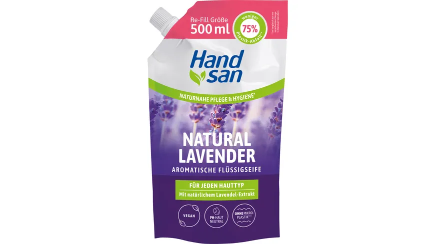 HANDSAN NATURAL LAVENDER FLÜSSIGSEIFE NFB 500ML 500 ml