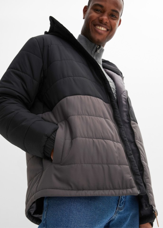Steppjacke mit Kapuze aus recyceltem Polyester