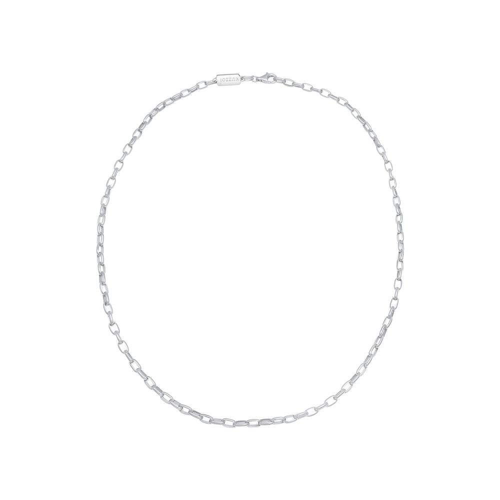 KUZZOI KUZZOI Collier Ancre ronde pour hommes, ovale de base en 925/1000 argent massif collier