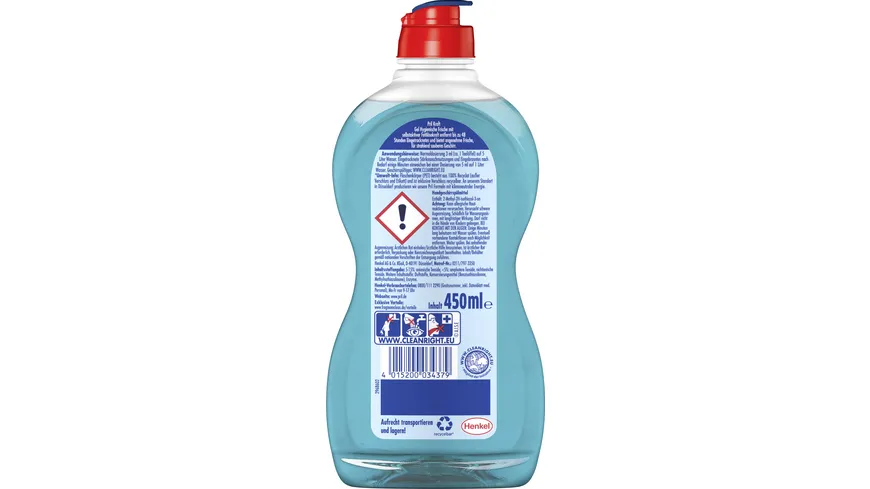 Pril Handgeschirrspülmittel Kraftgel Hygienische Frische 450 ml