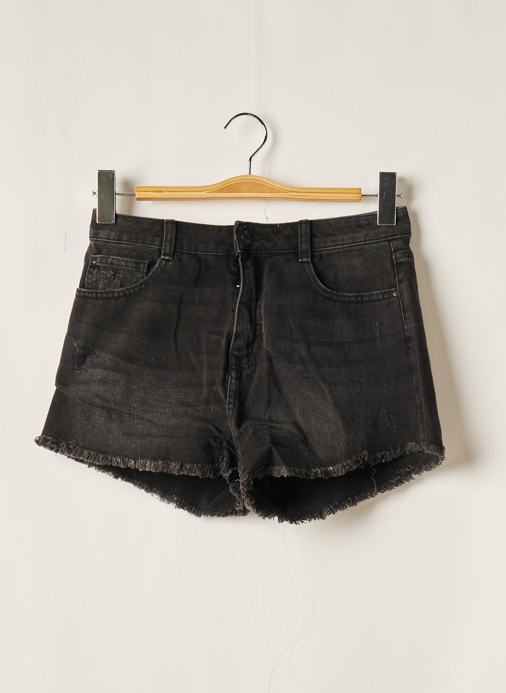 Zara Shorts 1 Femme couleur noir