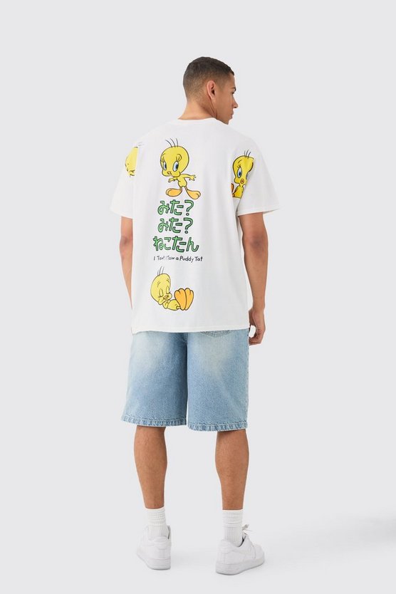 Oversize T-Shirt mit lizenziertem Tweety-Print