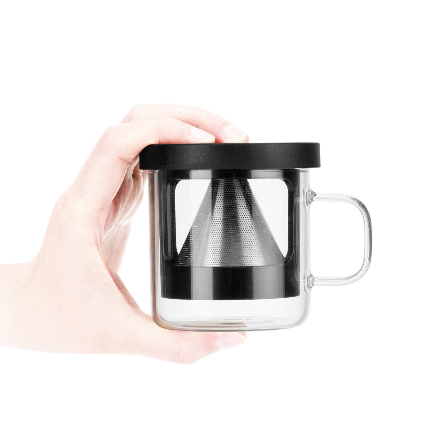 Karaca Espressomaschine Brewy Coffe Dripper Tasse 300 ml, Tasse Mit Henkel, Modernes