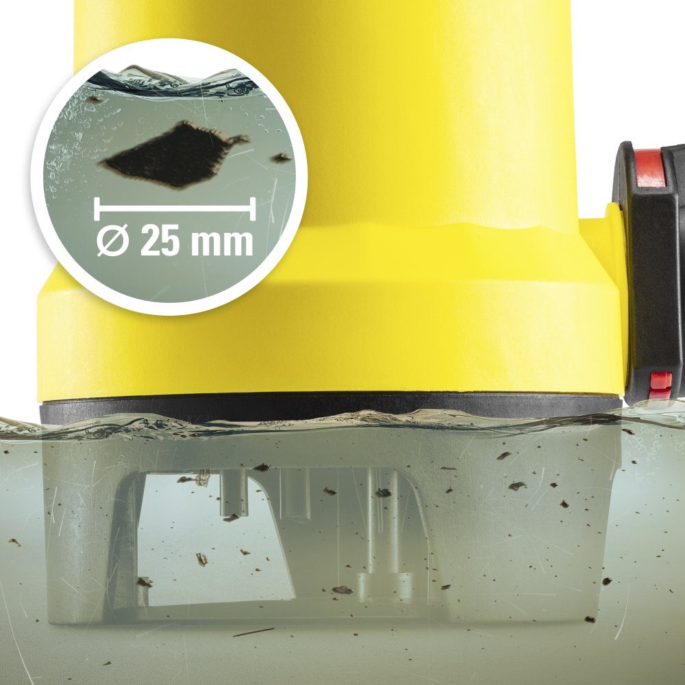 TROTEC Schmutzwasser-Tauchpumpe TWP 4036 E, IPX8 Schutzart, 5 m Förderhöhe, 7.500 l/h Förderleistung