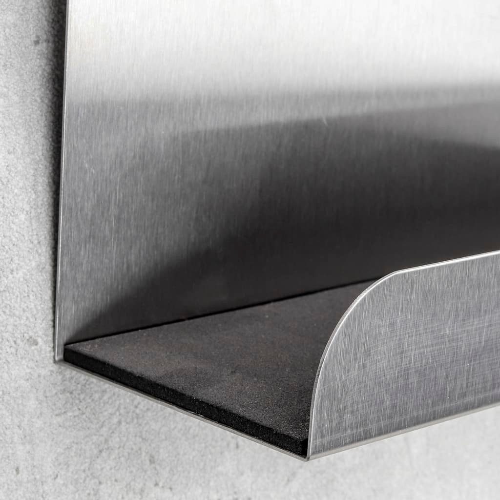 HI Schlüsselkasten Schlüsselboard mit Memoboard Silbern 28,5x25x8 cm