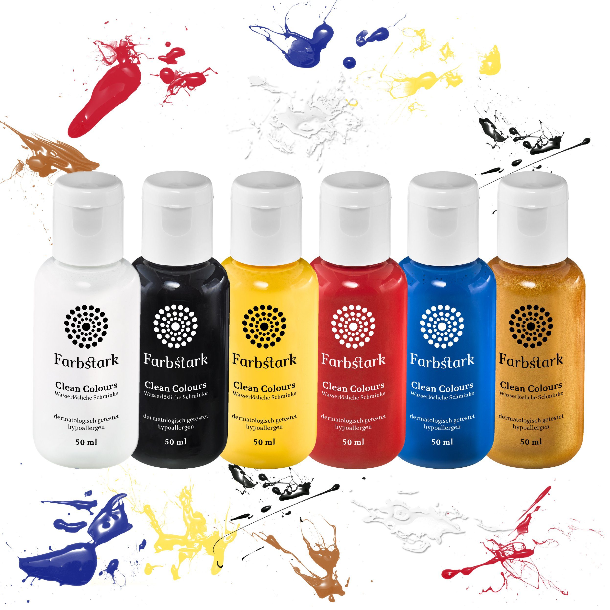 Farbstark Theaterschminke Clean Colours Bodypaintingfarben Set Basic, Hergestellt in Deutschland