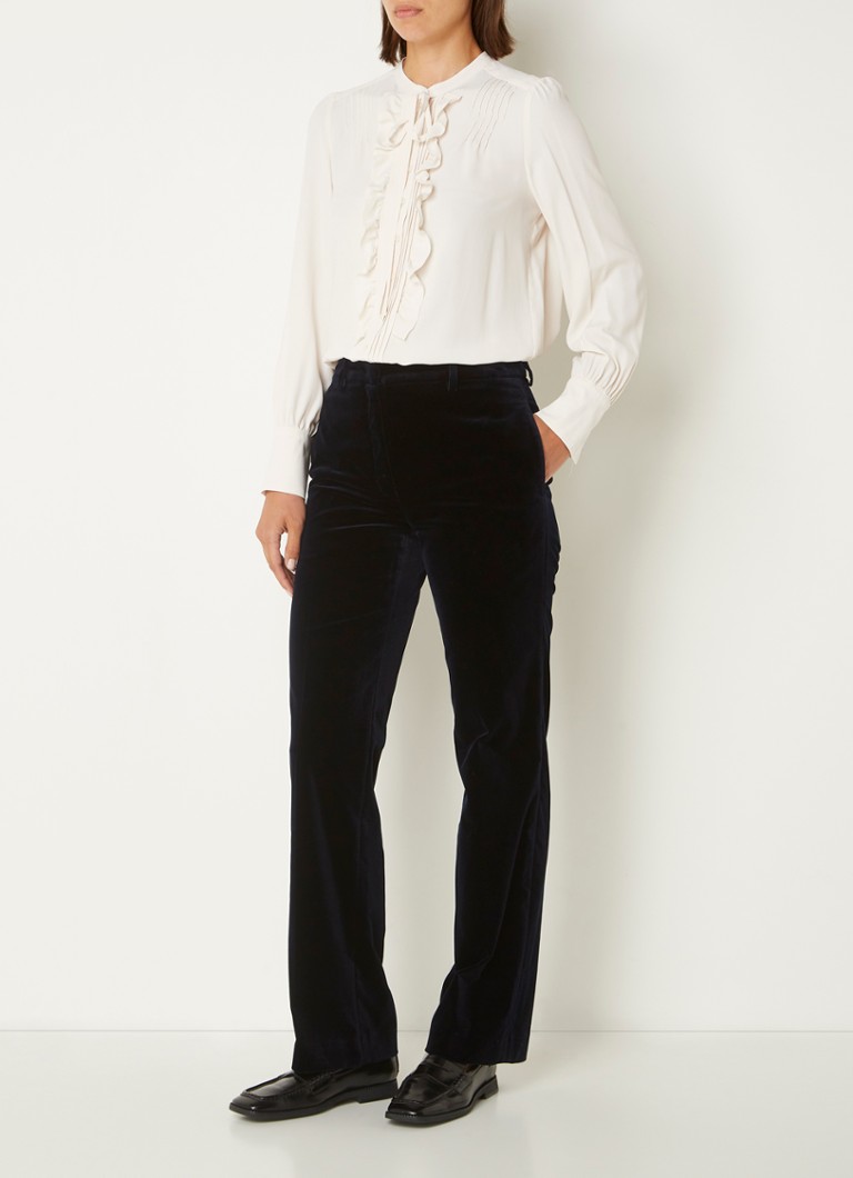 Pantaloni in velluto a vita alta e gamba larga di Gerard Darel Eleonie