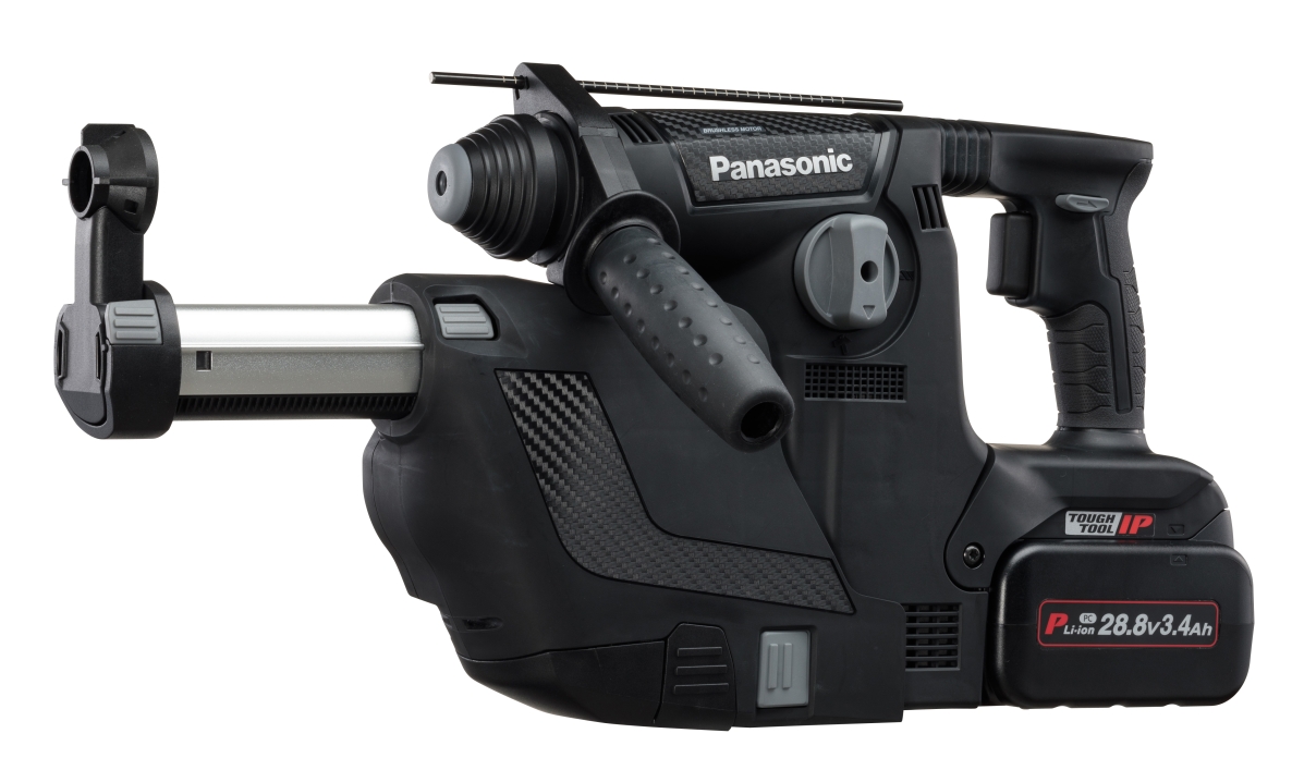 Ciocan rotopercutor fără fir Panasonic EY7881PC2V 28.8V 3.4 Ah Li-Ion + extracție încorporată