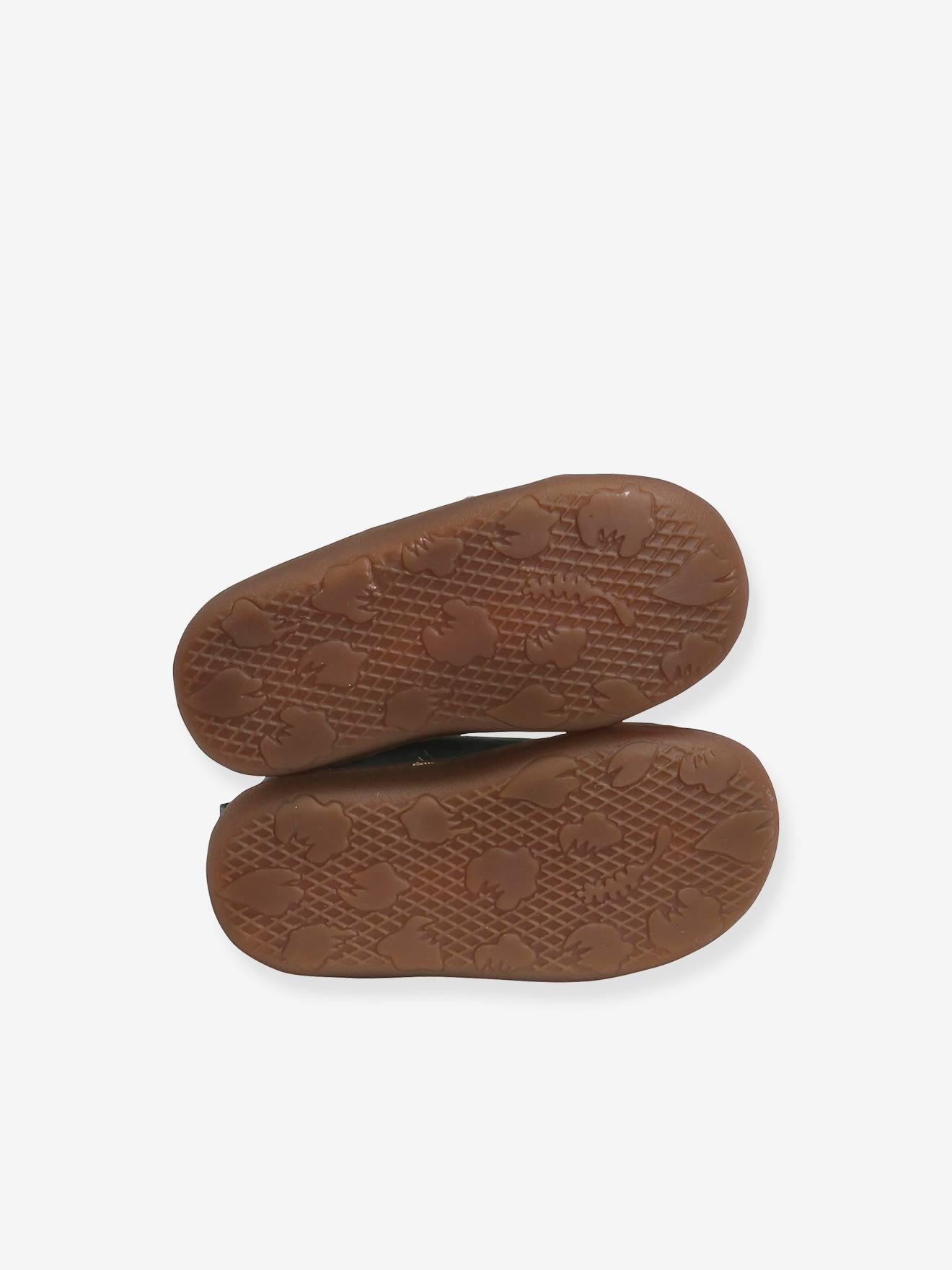 Vertbaudet Jungen Baby Krabbelschuhe - blaugrau