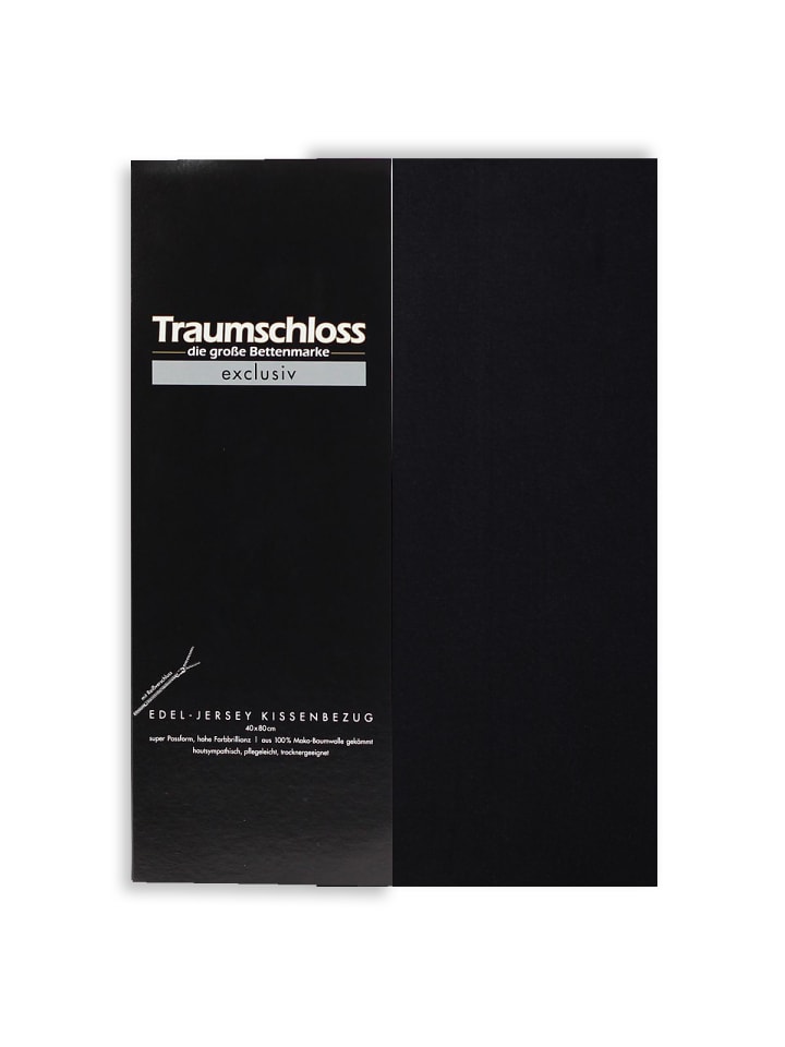 Traumschloss Exclusiv Edel-Jersey Kissenbezug in schwarz günstig kaufen