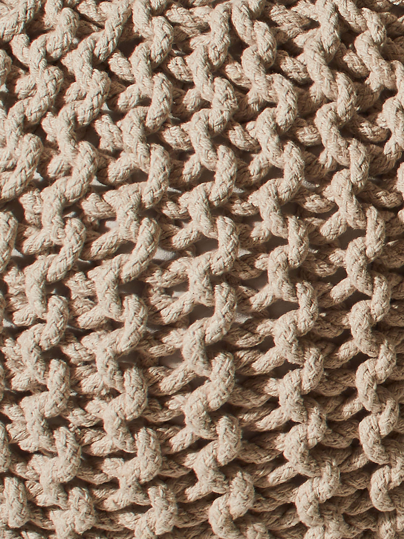 Kiruna Strick-Pouf, Beige