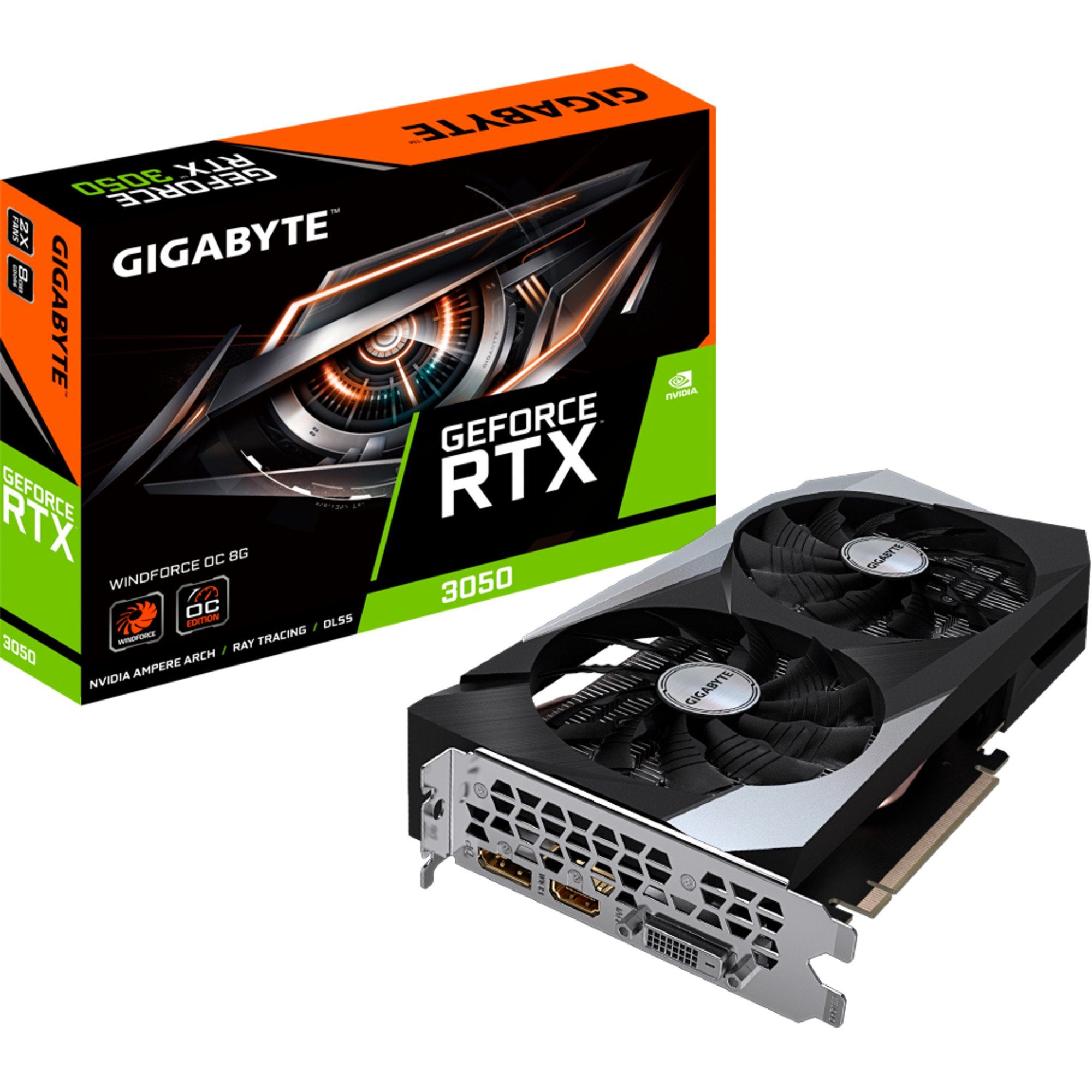 Gigabyte GIGABYTE GeForce RTX 3050 WINDFORCE OC 8G, Grafikkarte (8 GB)