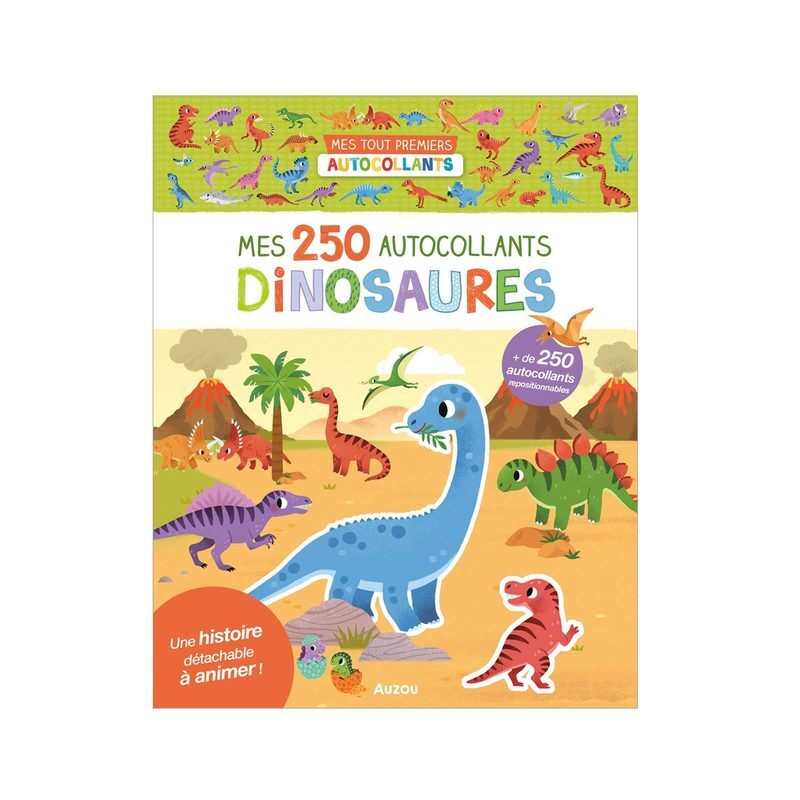 Livre 250 autocollants, dinosaures NE - Auzou