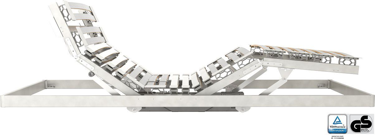 Lattenrost mit Motor Platin 28 Plus, Schlaraffia, Kopfteil motorisch verstellbar, Fußteil motorisch verstellbar, Lattenrost mit Motor für vollautomatische Konturanpassung