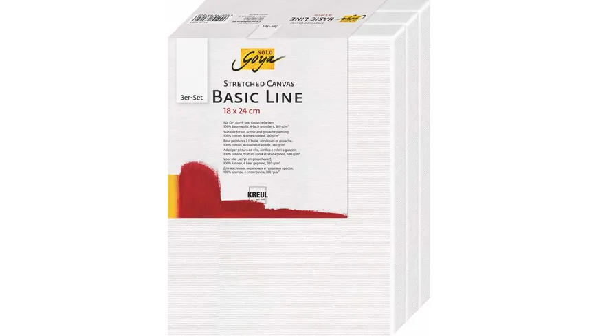 KREUL SOLO GOYA Keilrahmen 3er Set Basic Line 18 x 24 cm