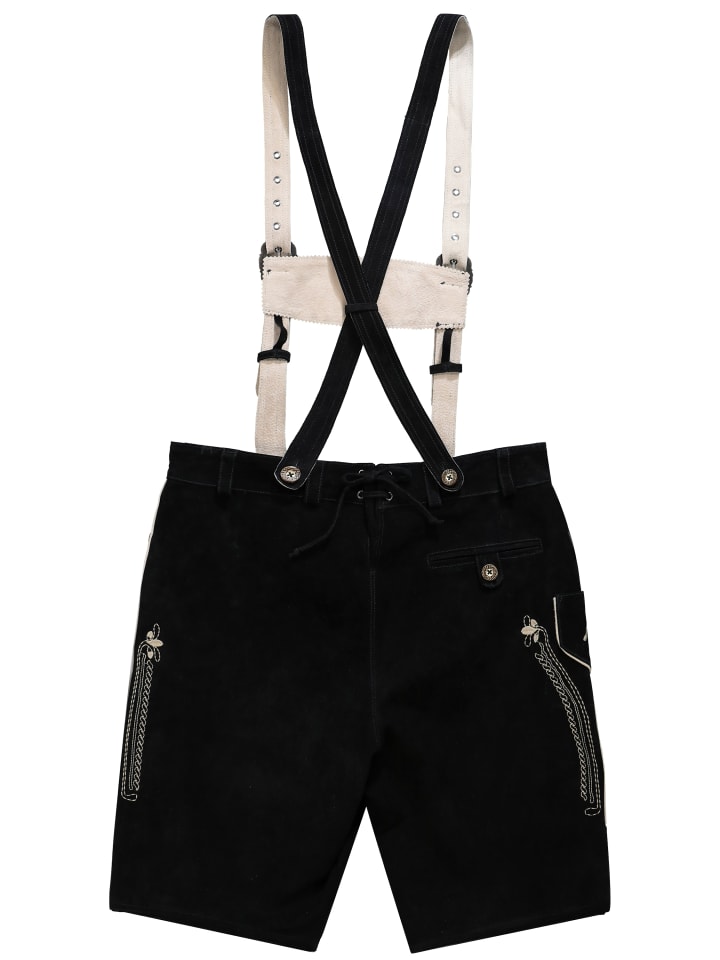 JP1880 Lederhose in schwarz günstig kaufen