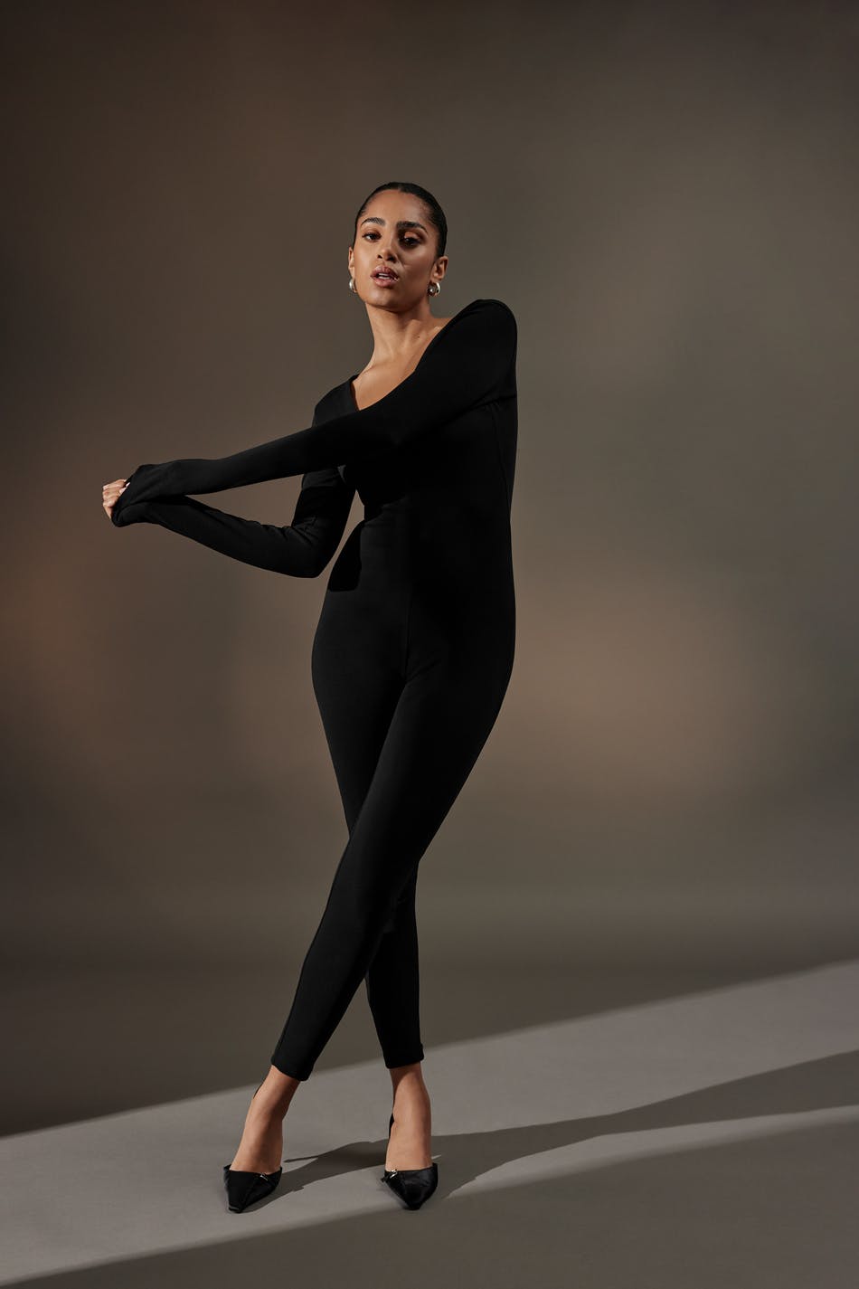 V neck bodysuit