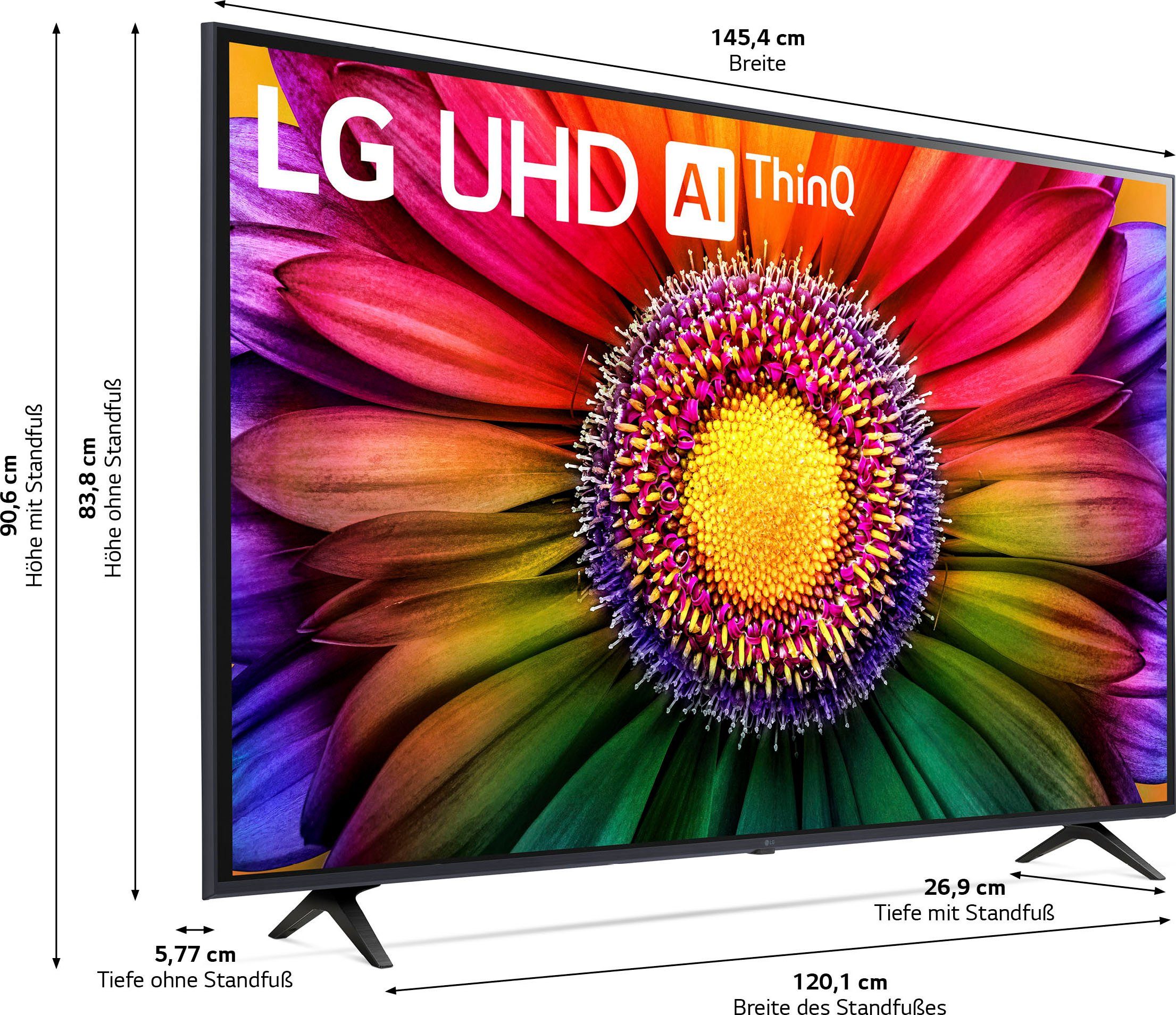 LG 65UR80006LJ LED-Fernseher (164 cm/65 Zoll, 4K Ultra HD, Smart-TV, UHD,α5 Gen6 4K AI-Prozessor,HDR10,AI Sound Pro,Filmmaker Mode)