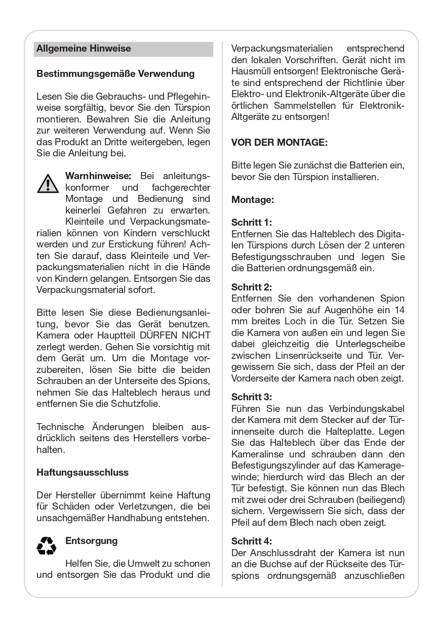Basi TS 700 Digitaler Türspion
