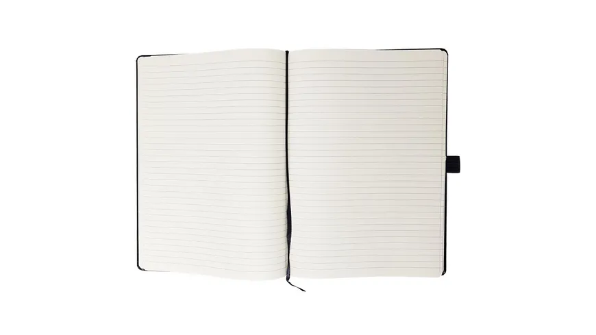 PAPERZONE Notizbuch A4 liniert schwarz