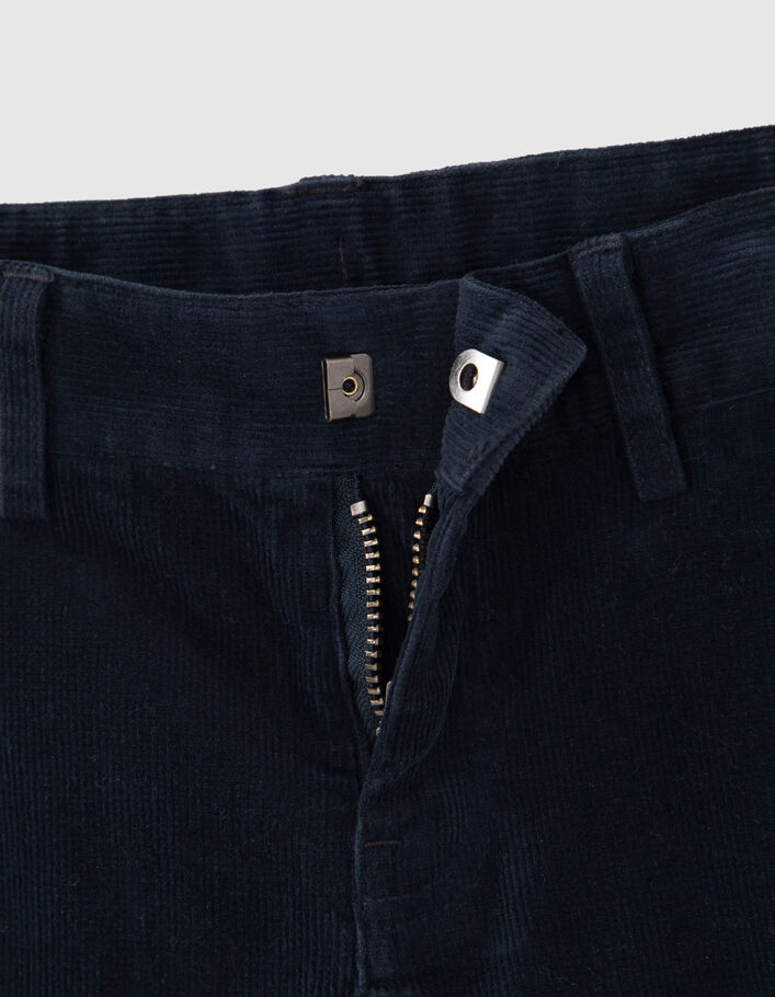 Pantalon BATTLE marine en velours garçon