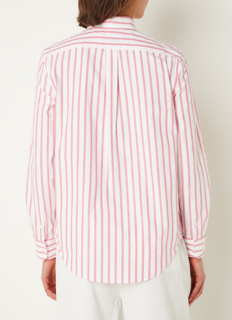 Ralph Lauren  Blouse met streepprint en logoborduring