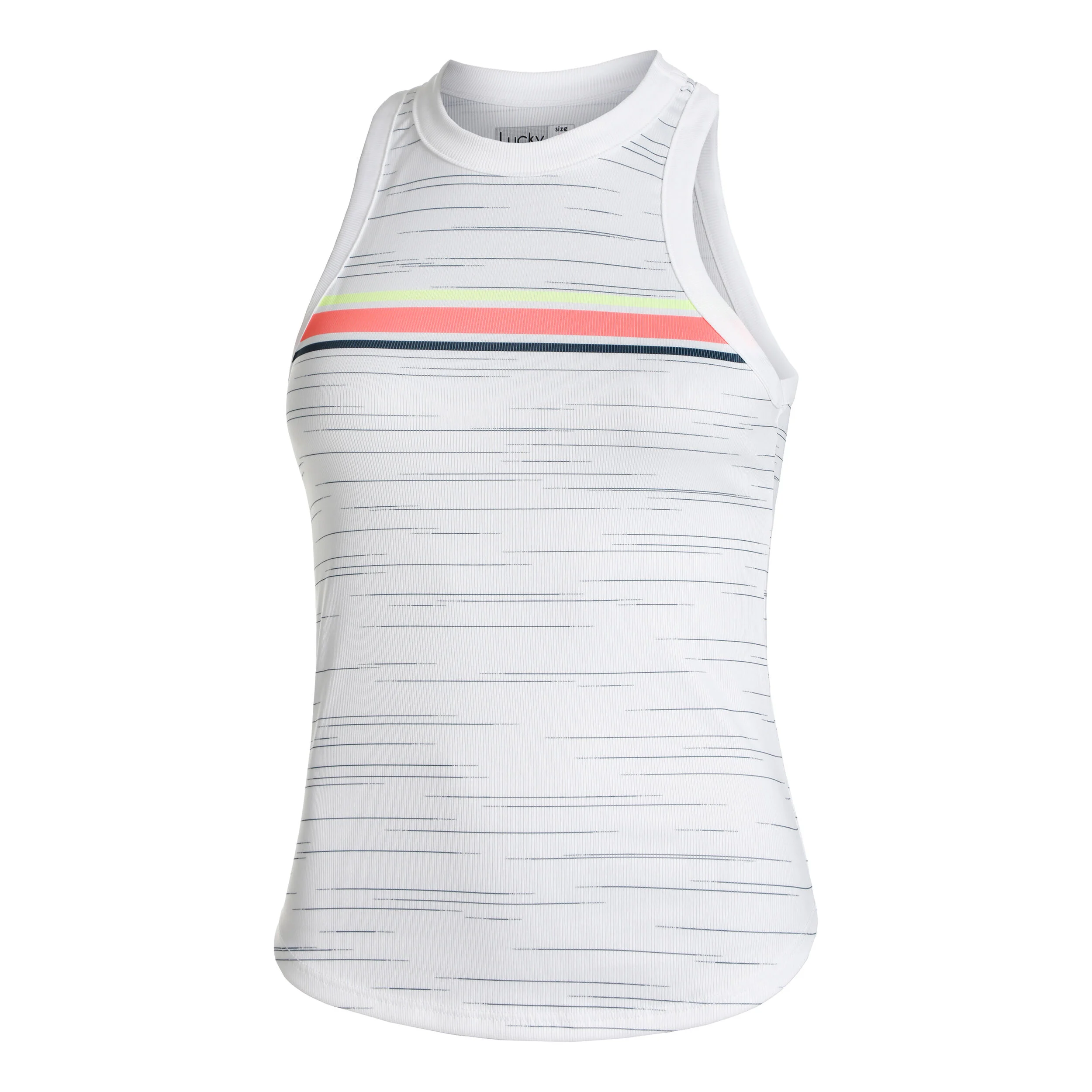 Royale Stripe Rib Tank-Top Damen - Weiß, Mehrfarbig