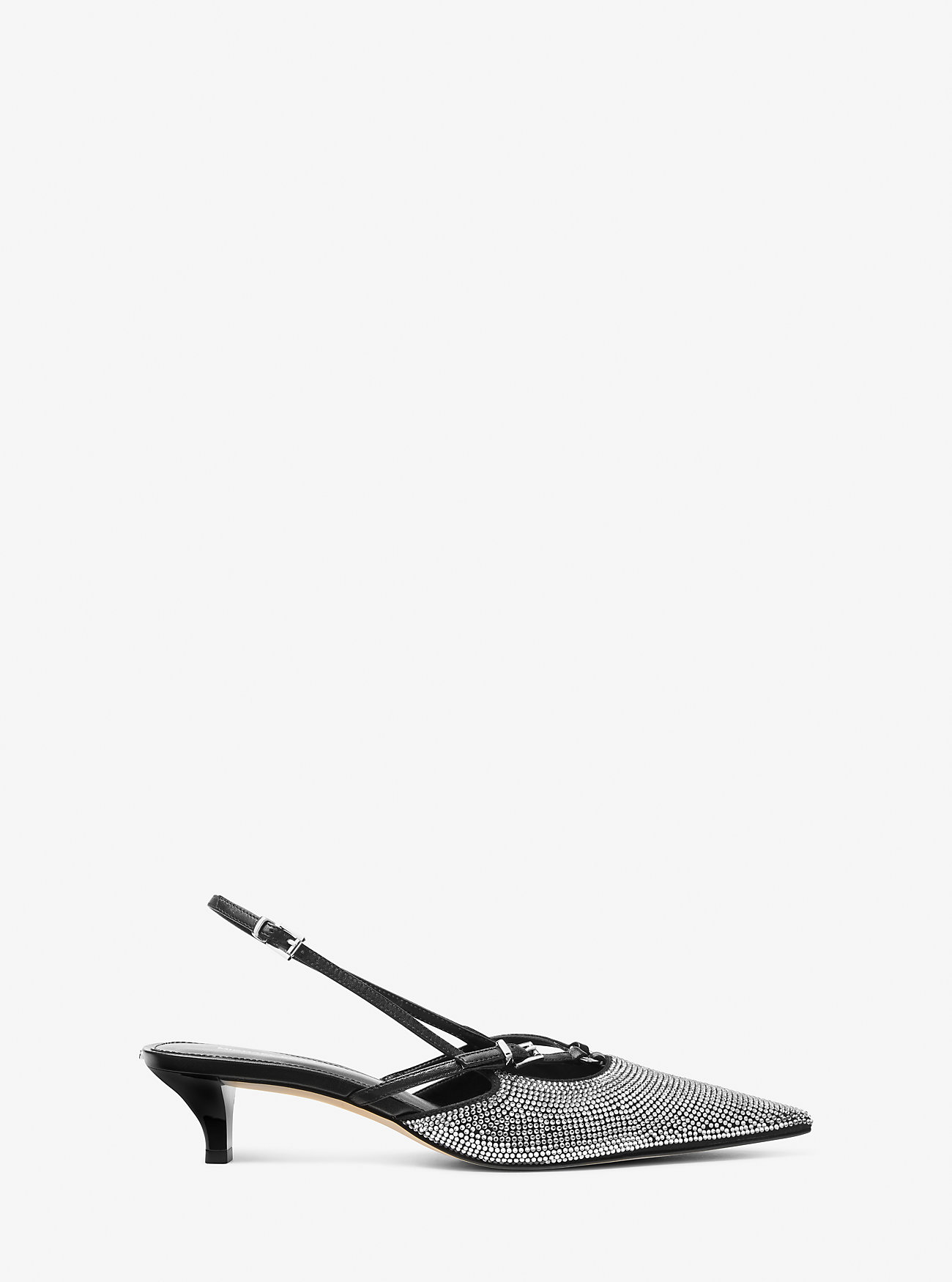 Selina Embellished Slingback Pump - BLACK