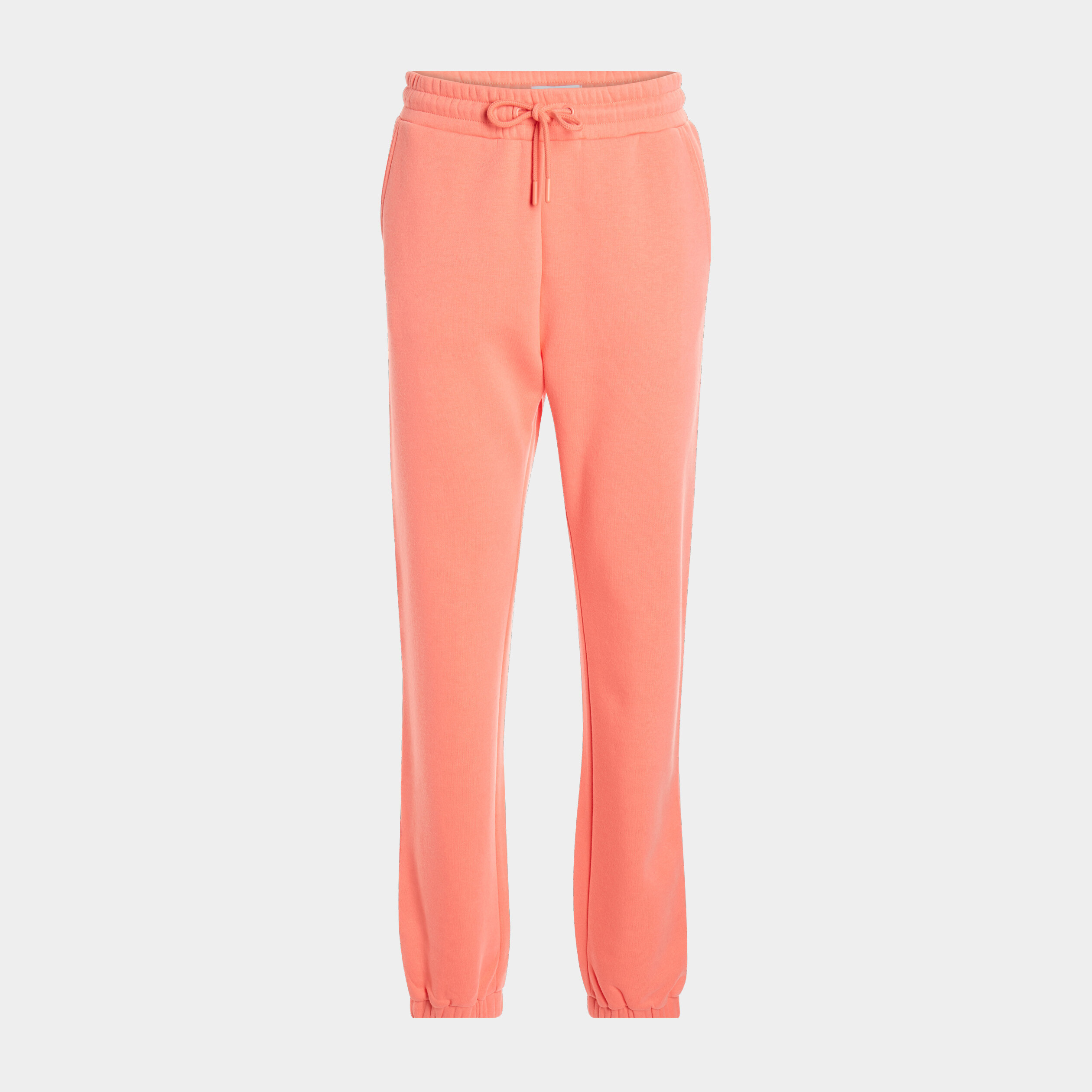Pantalon jogging droit molleton rose corail femme | La Halle