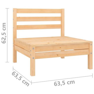 vidaXL Loungesofa 2-Sitzer-Gartensofa Kiefer Massivholz, 1 Teile