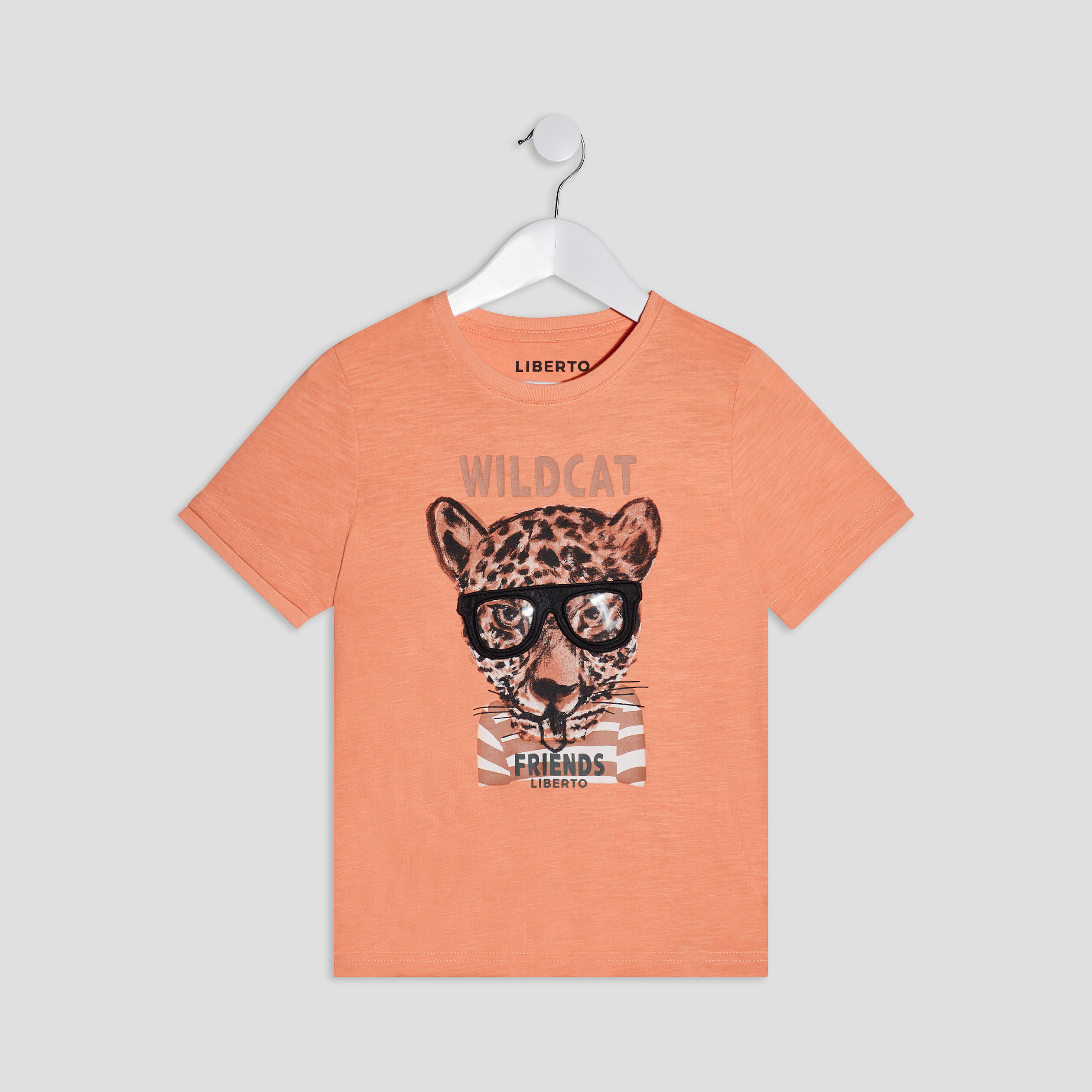 T-shirt Liberto orange corail garçon | La Halle